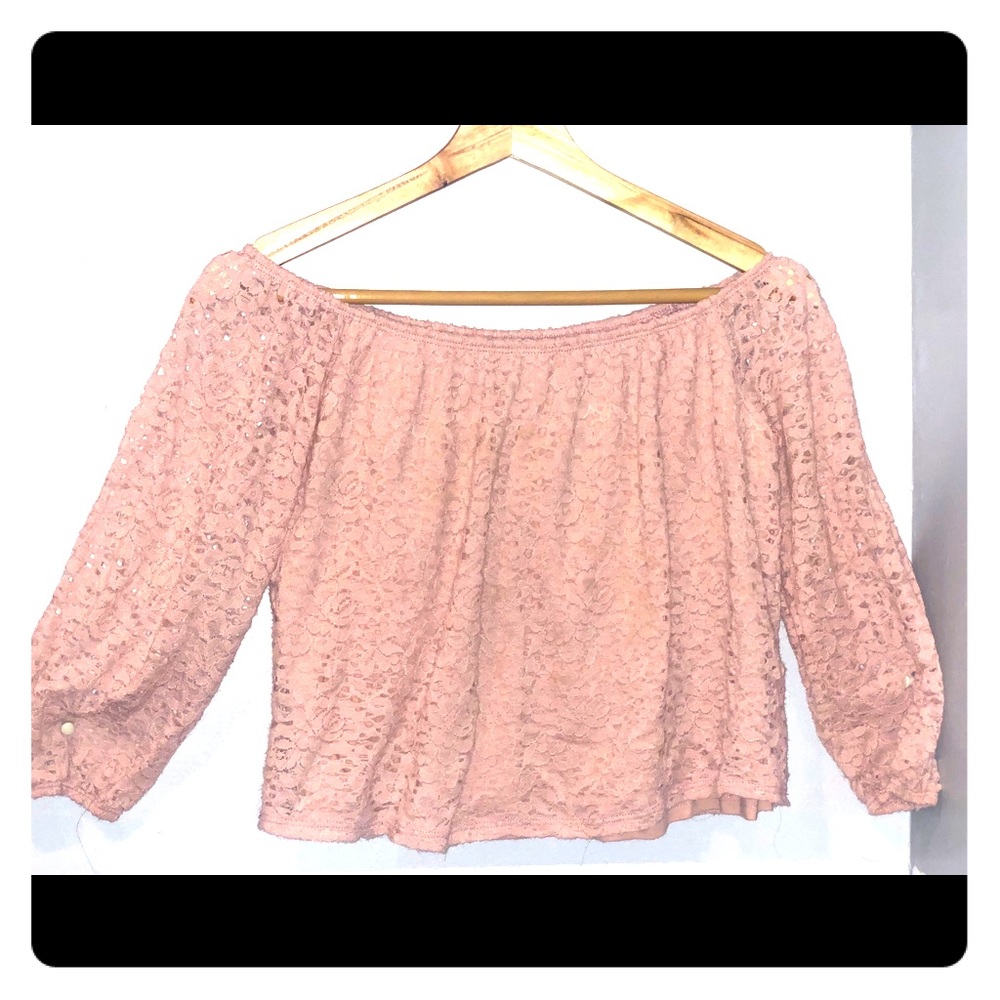 Long sleeve off the shoulder shirt